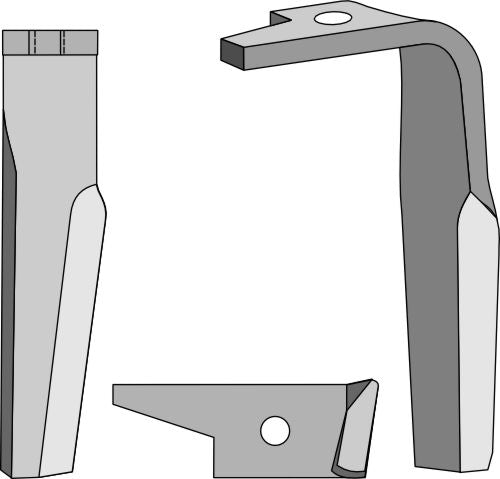 Tand för rotorkultivator 300 mm, höger