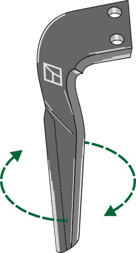 Tand till rotorharv, höger