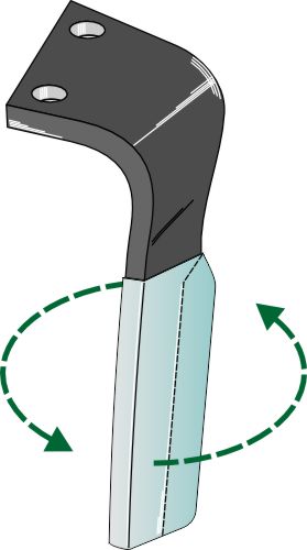 Tand för rotorharvar (DURAFACE), vänster