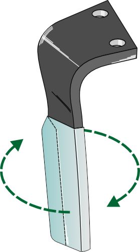Tand för rotorharvar (DURAFACE), höger,