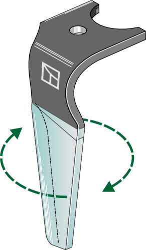 Tand för rotorharvar (DURAFACE), höger