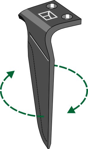 Tand till rotorharv, höger