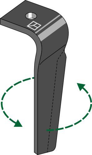 Tand till rotorharv 330 mm, vänster