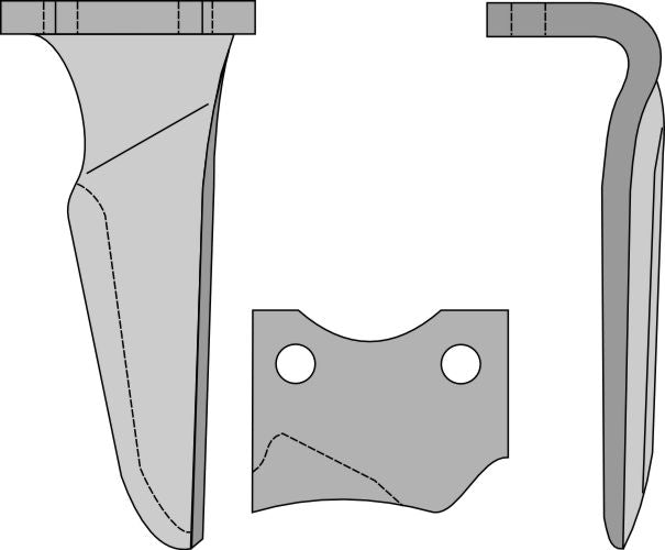 Tand till rotorharv 330 mm, vänster