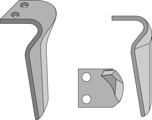 Tand för rotorharvar 260 mm, vänster