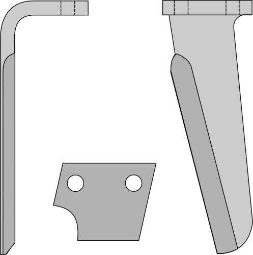 Tand till rotorharv, vänster