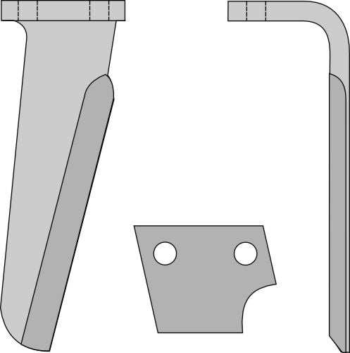 Tand till rotorharv, höger