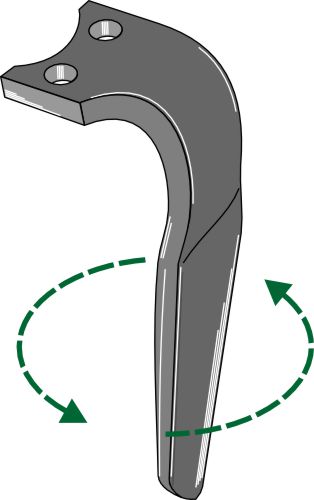 Tand till rotorharv, vänster