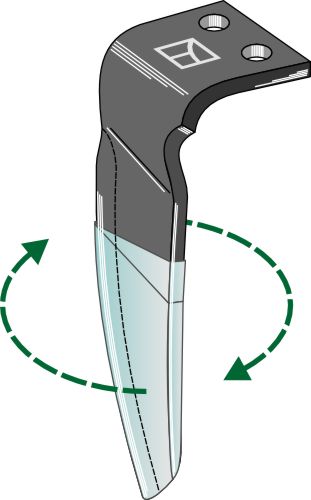 Tand till rotorharv (DURAFACE) 310 mm, höger