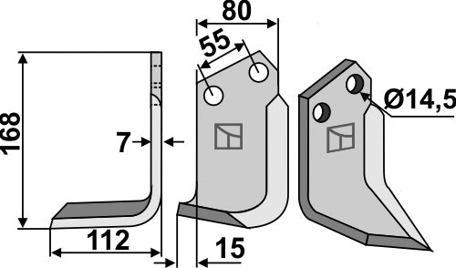 Blad 168 x 80 mm, vänster